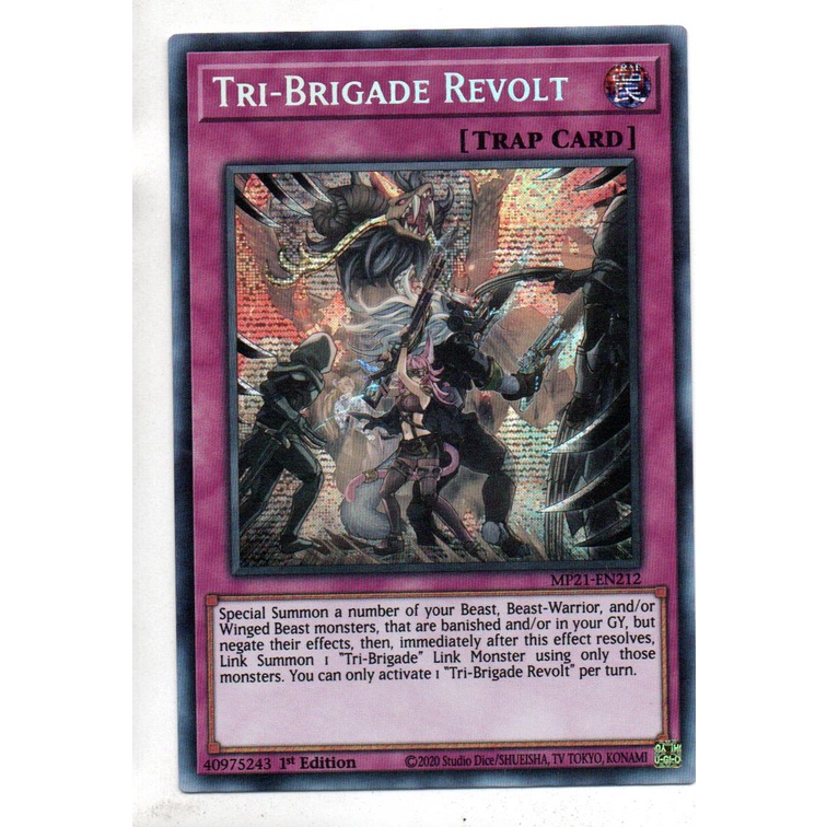 Thẻ bài YUGIOH - Tri-Brigade Revolt - MP21-EN212 - Prismatic Secret Rare 1st Edition
