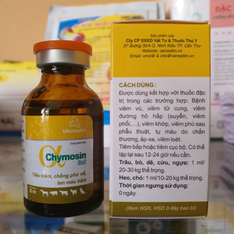 CHYMOSIN FORT 20ML - TIÊU VIÊM, CHỐNG PHÙ, TAN MÁU BẦM