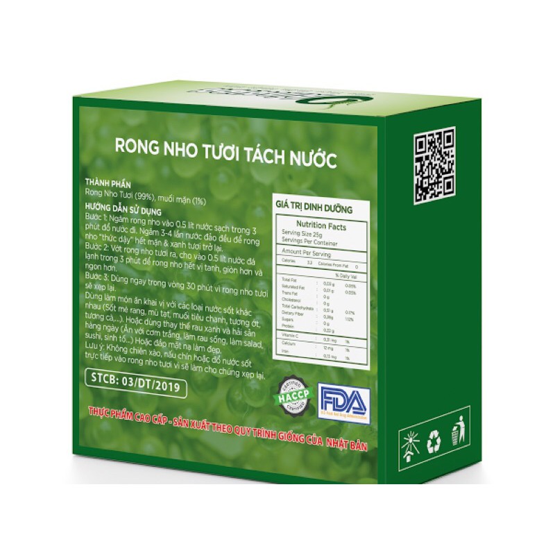 [Rẻ Vô Địch] ONG NHO KHÔ OKINAWA Khối lượng tịnh: 5 gói / 120g (~100gr rong khô sau khi ngâm nước ~ 250 gr rong tươi.