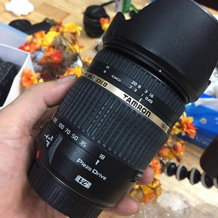 Ống kính Tamron 18-270f3.5-6.3 VC ống kính đa dụng cho máy Canon crop