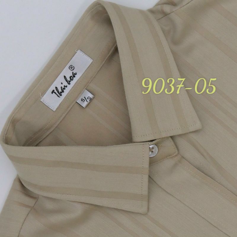 Áo sơ mi Thái Hòa vải sợi tre màu da sọc chìm 9037-05-01