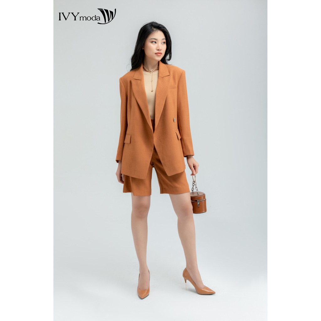 [NHẬP WABRTL5 GIẢM 10% TỐI ĐA 50K ĐH 250K ]Áo Vest nữ dài dáng suông IVY moda MS 67B8433