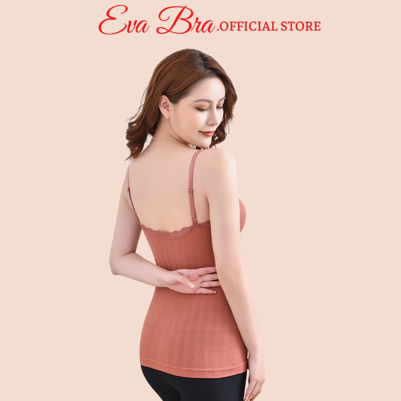 Áo Bra 2 Dây Eva Bra Dáng Dài Gân Tăm Viền Ren Co Giãn 4 Chiều 3328