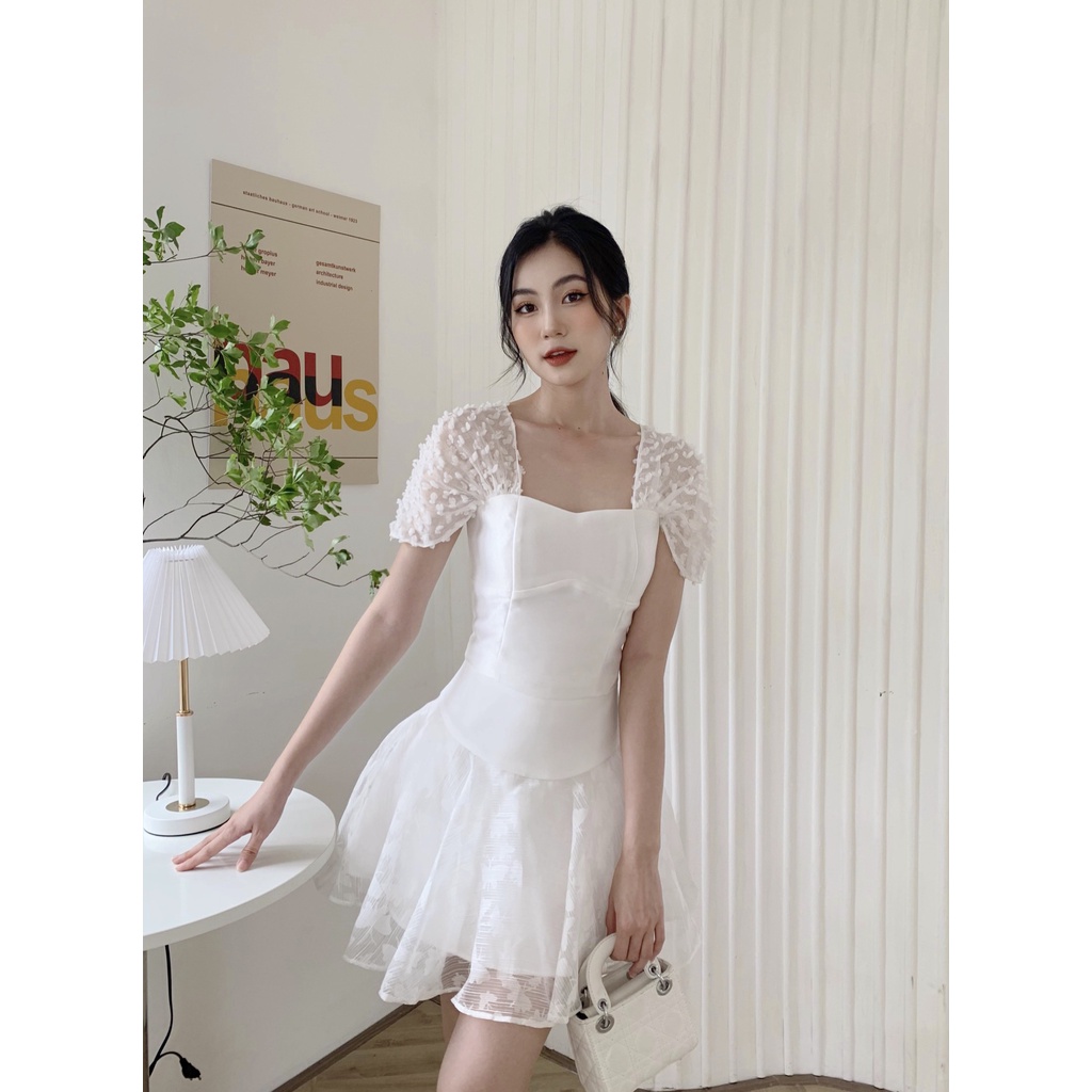 Áo croptop Chillgals phối bông vân mây AO-007