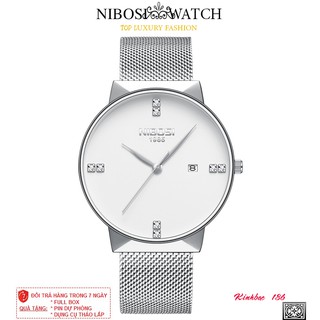 Đồng hồ nam Nibosi 2323 dây thép đan lưới