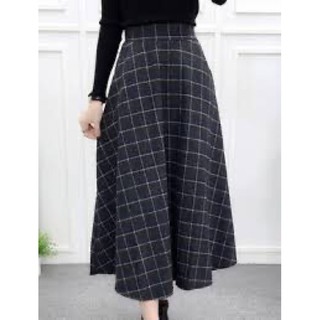 Chân váy dạ kẻ siêu đẹp