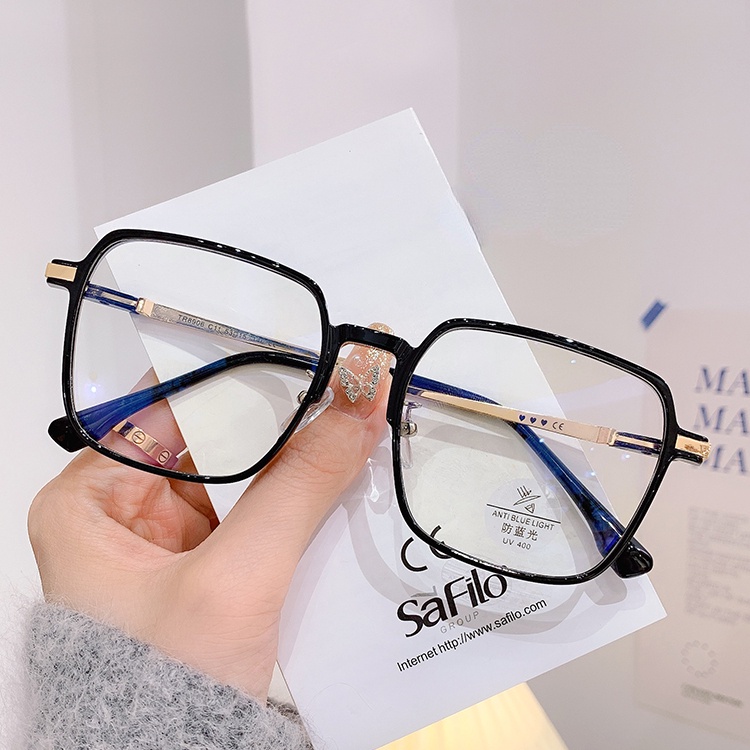 Mắt Kính Gọng Kim Loại Tròn Chống Bức Xạ Máy Tính Cho Nam Nữ