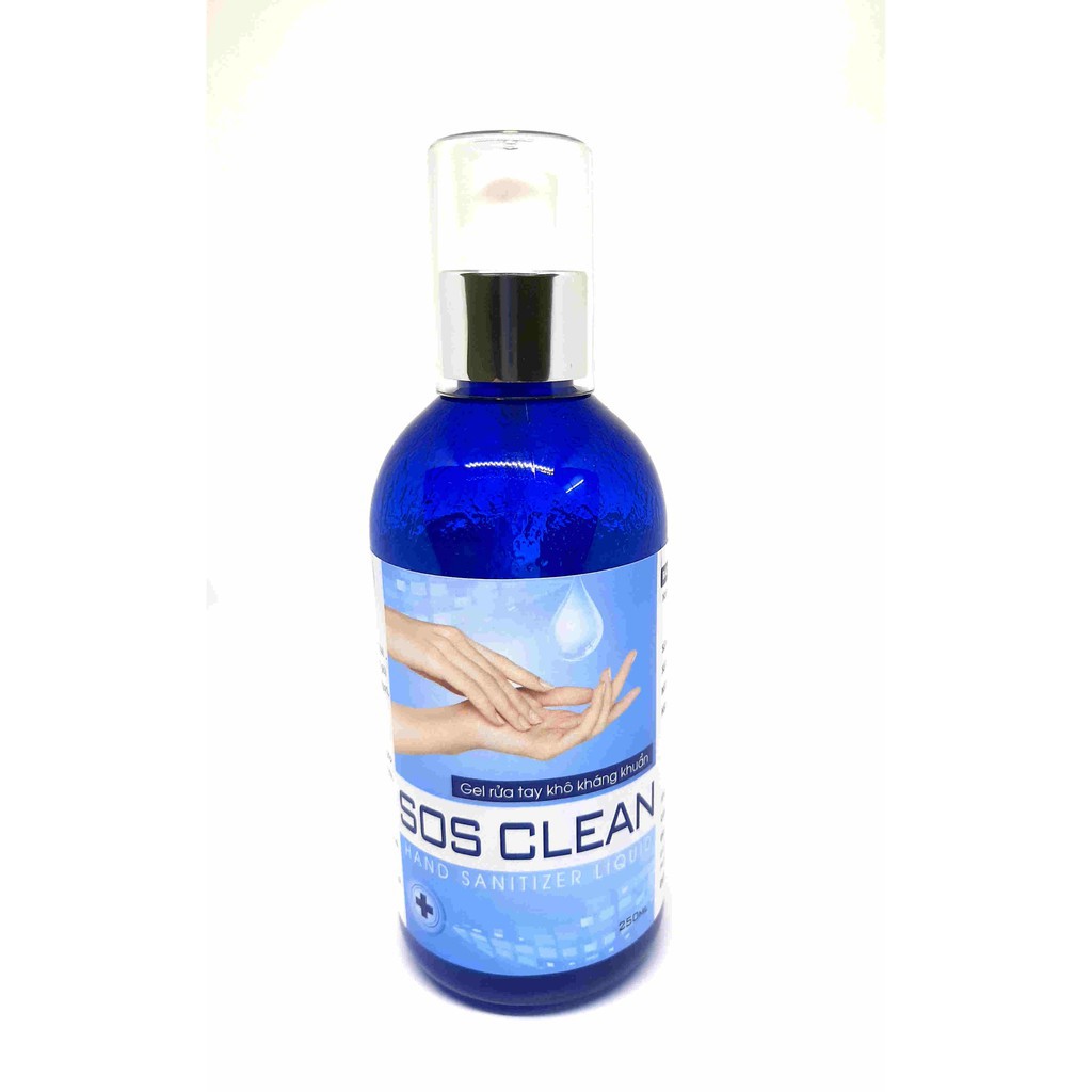 Nước rửa tay khô 250ML SOS CLEAN kháng khuẩn