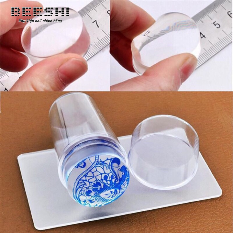 Con dấu in móng Silicon trong suốt, Đầu in móng tạo frend đầu móng -beeshi shop nail