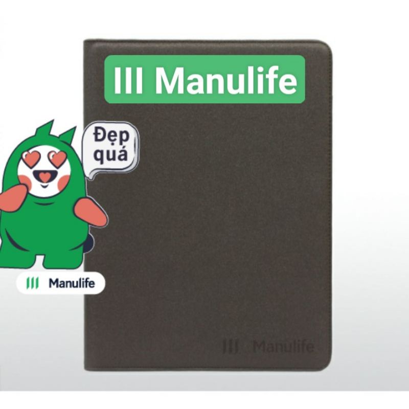 BÌA DA ĐỰNG HỢP ĐỒNG BẢO HIỂM MANULIFE SIÊU ĐẸP KT 32X24CM