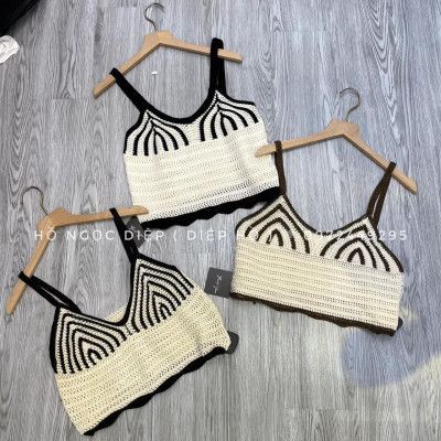 Áo Bra Nữ Đan Móc - Phối Viền Xinh Xắn - Hàng Quảng Châu