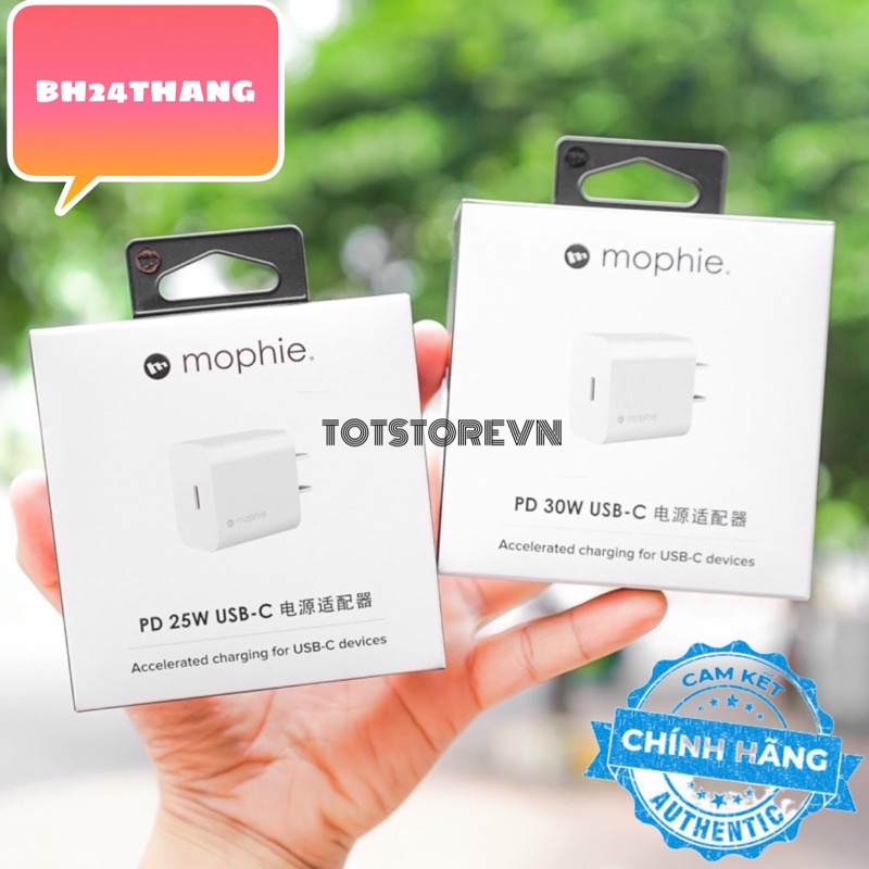 Sạc Mophie Type C 25W 30W Chính hãng