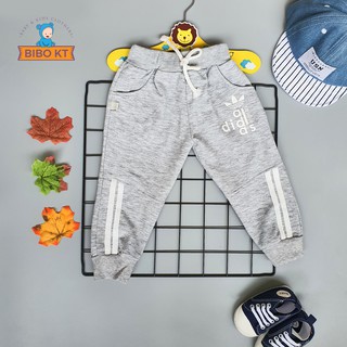 Quần thun thể thao vải cotton nỉ mềm mại cho bé trai mặc mùa mưa size 8 -22kg