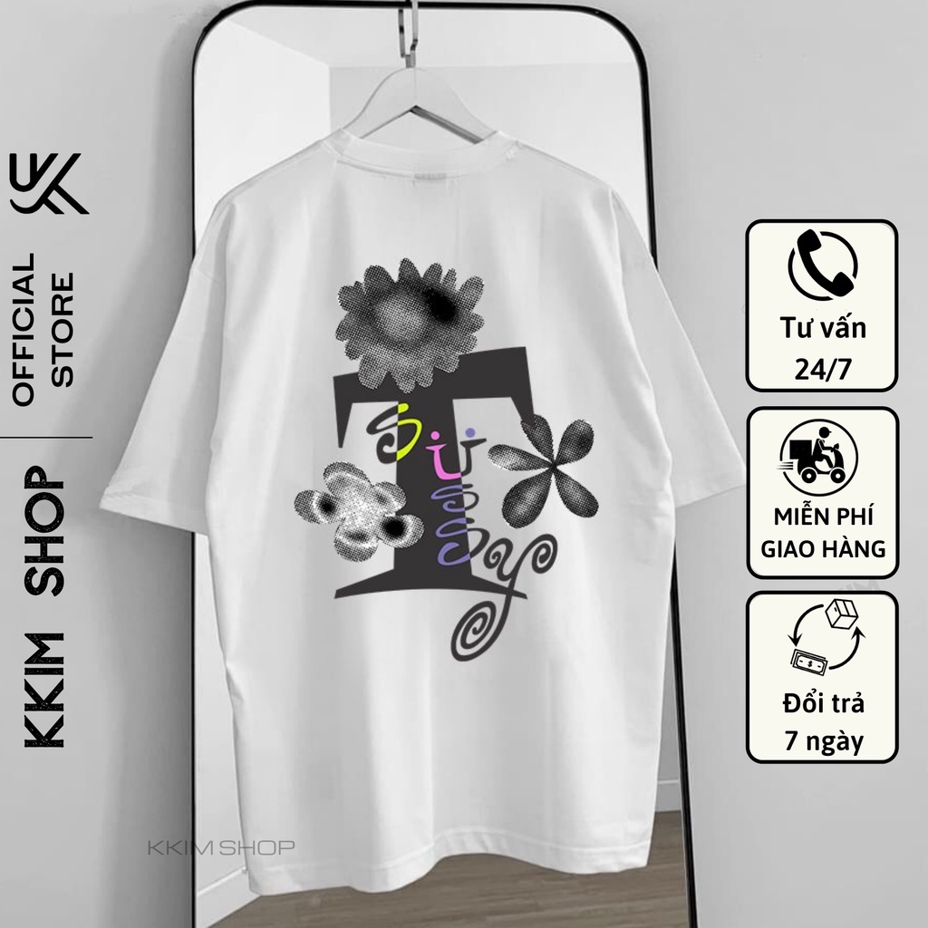 Áo Thun Tay Lỡ Stussy, Form rộng oversize, áo phông unisex, chất liệu Cotton - KKIM Shop