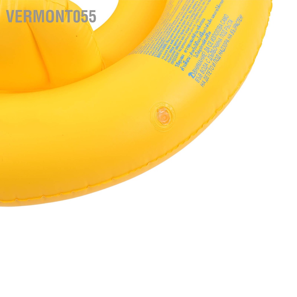 Vermont055 Bể bơi cho bé Ghế tập Phao bơm hơi với ghế an toàn Buồng không khí đôi trẻ mới biết đi Trẻ sơ sinh