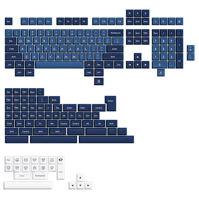 Bộ nút bàn phím cơ AKKO Keycap Set – Ocean Star - SAL profile