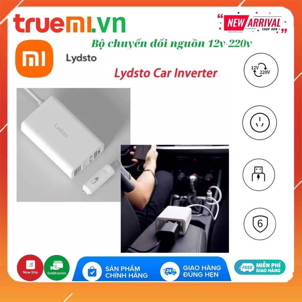 Bộ chuyển đổi 12V sang 220V Xiaomi Lydsto cho ô tô - Chuyển nguồn oto 100W