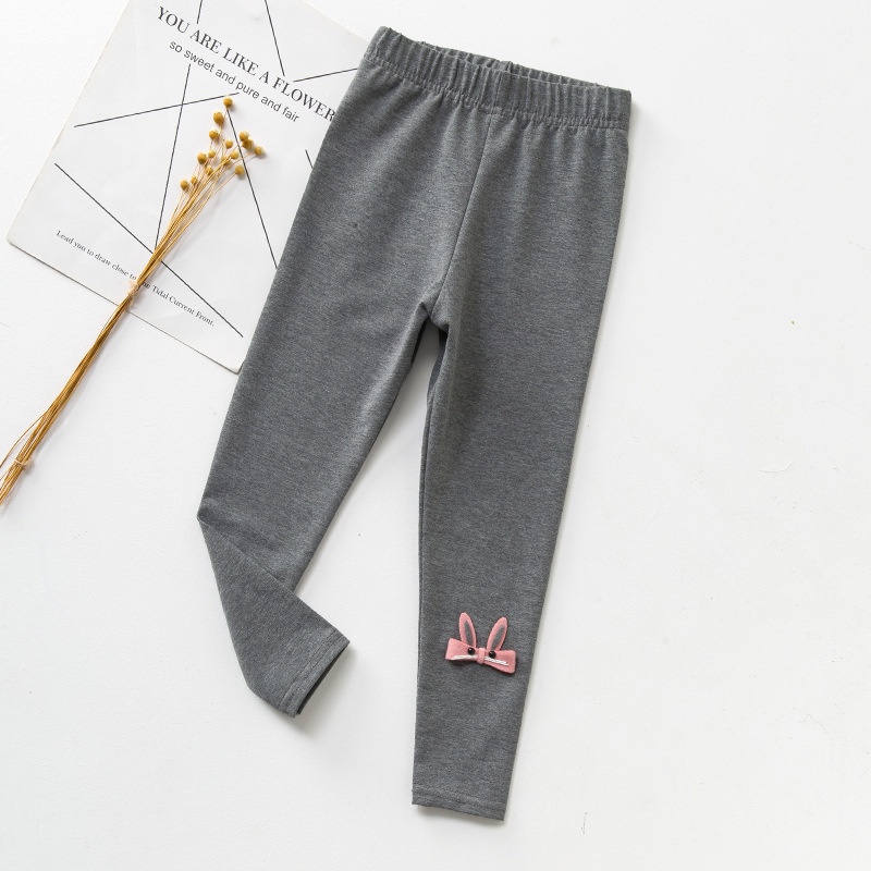 Quần Legging Họa Tiết Thỏ Hoạt Hình Dễ Thương Cho Bé Gái