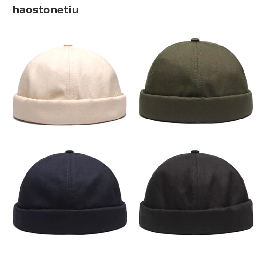 Mũ lưỡi trai vải cotton không vành phong cách hip hop cổ điển