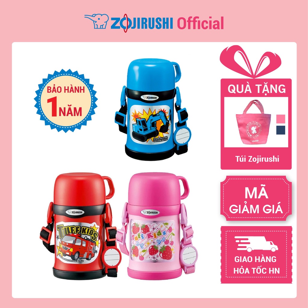 Bình Giữ Nhiệt Nóng Lạnh Zojirushi SC-ZT45-RZ 450ml(Màu đỏ), kèm cốc và ống hút, bảo hành 1 năm chính hãng