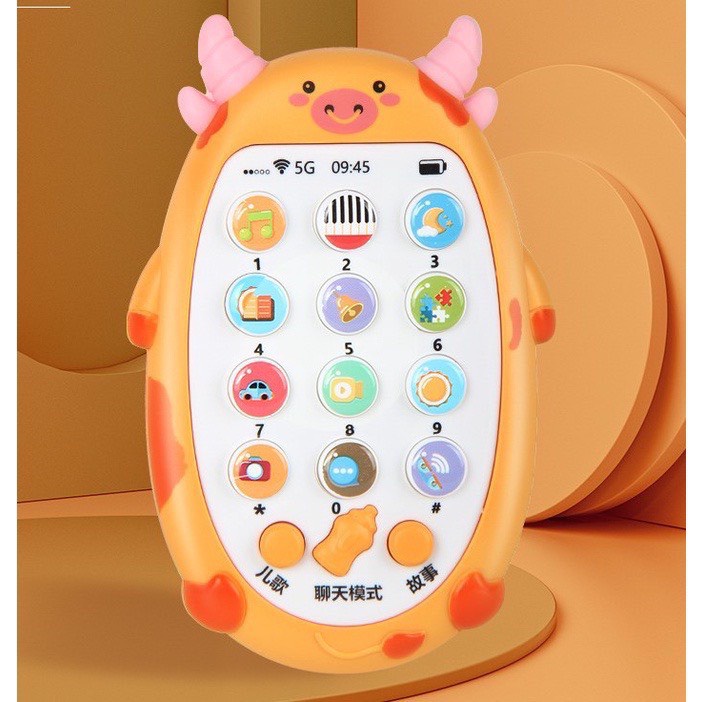 Điện Thoại hình thú, Điện Thoại Đồ Chơi Có Nhạc Cho Bé, An Toàn Cho Trẻ Nhỏ-Toys89- TOYS89