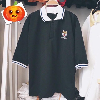 Áo plo đen gấu