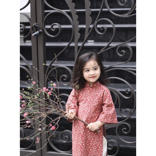 SET ÁO DÀI TẾT HOA NHÍ CHO BÉ , nhiều màu lựa chọn