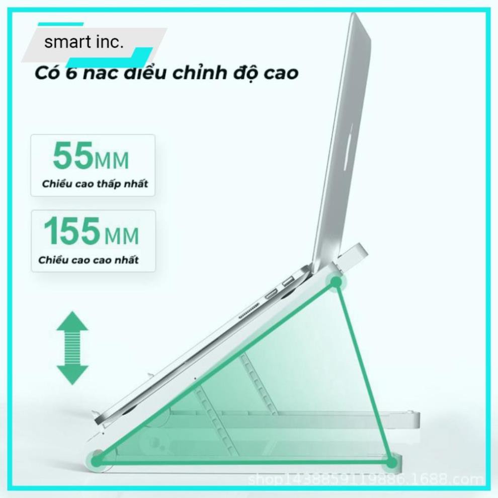 Giá Đỡ Quạt Làm Mát Laptop Macbook Khung Hợp Kim Chịu Lực Bàn Kệ Đế Tản Nhiệt Laptop Gập Xếp Gọn Bỏ Túi Cao Cấp