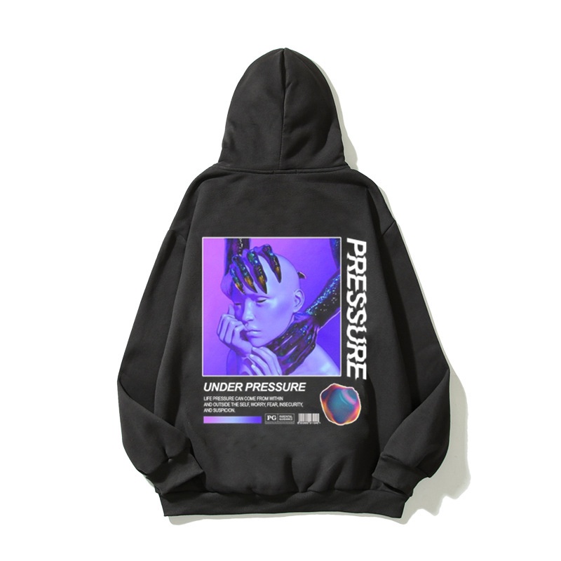 ÁO HOODIE FORM RỘNG NAM NỮ PRESSURE