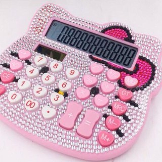 máy tính hello kitty đính đá cute