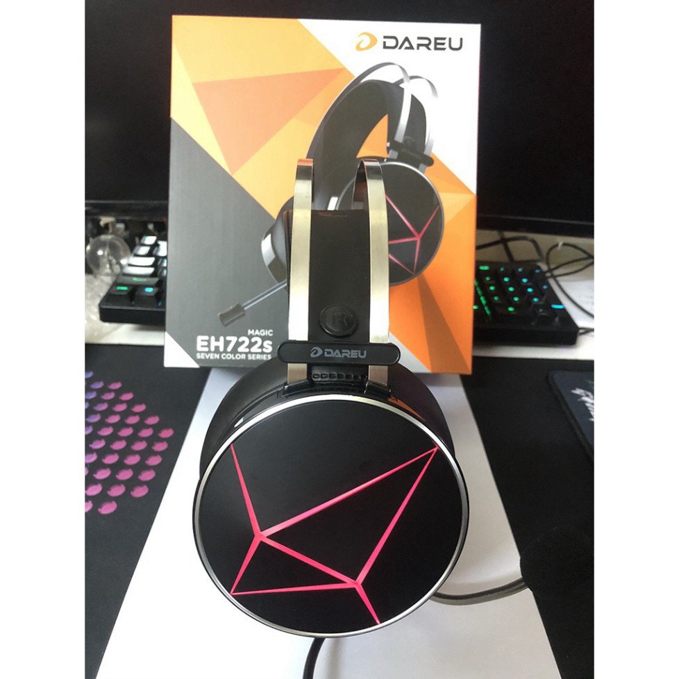 Tai nghe Gaming Dareu EH722S 7.1 - Led RGB - Âm thanh giả lập - Ốp tai nghe mềm - Mic lọc tạp âm - BH 12 Tháng | BigBuy360 - bigbuy360.vn