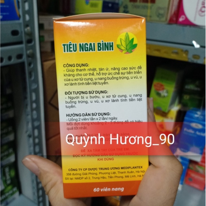 Viên uống TIÊU NGAI BÌNH hộp 60 viên giúp thanh nhiệt tán ứ,nâng cao đề kháng