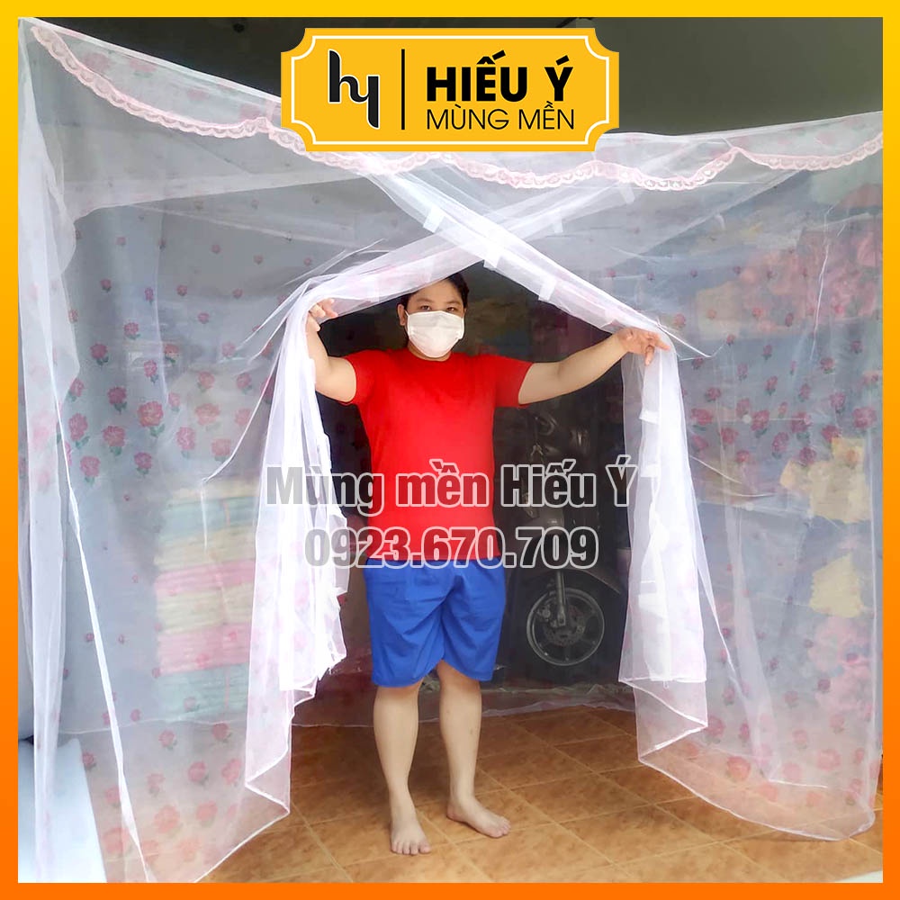 Mùng chống muỗi có cửa 1m8x2m, màn ngủ có cửa, mùng có cửa | Mùng mền Hiếu Ý