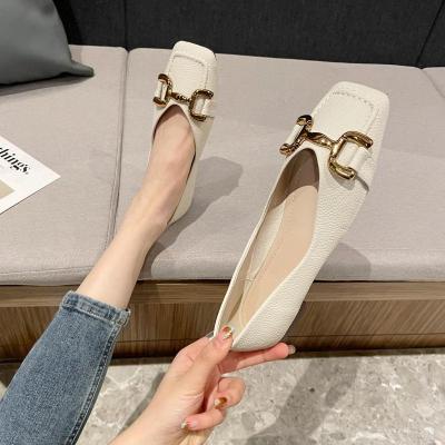 Giày Búp Bê ROSA Bệt Khuy Khóa Vàng Sang Trọng Êm Chân BB-0187/ROSA