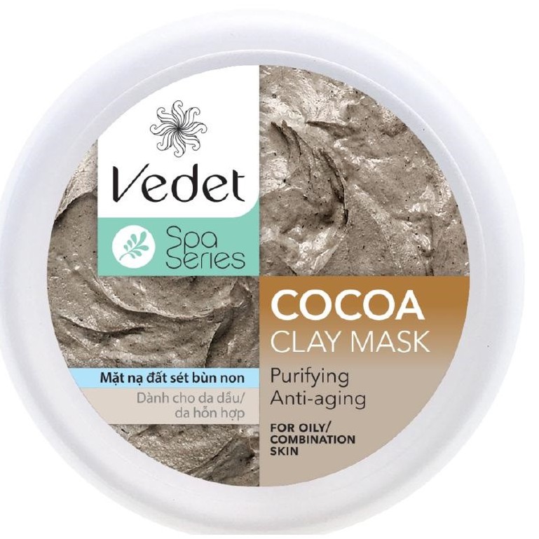 Mặt Nạ Đất Sét, Sữa Chua Giúp Làm Sạch, Dưỡng Da, Sáng Mịn C Vedette Mask (Hũ 120ml & 140g)