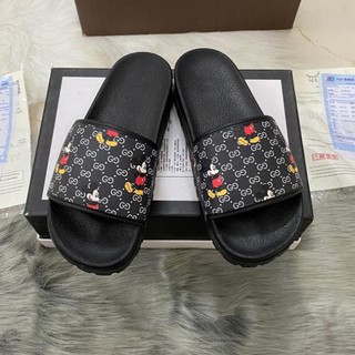 dép lê bảo bình mickey nâu mickey đen