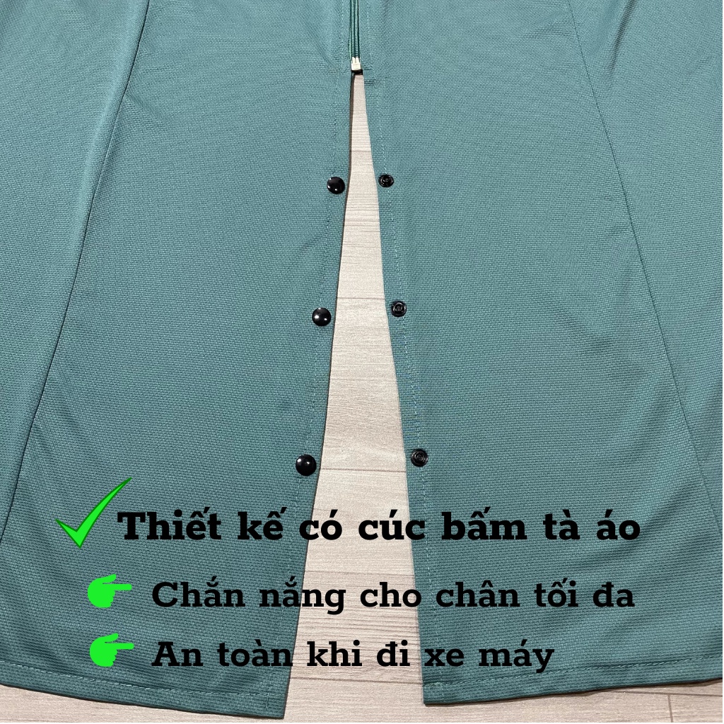 Áo Chống Nắng Nữ 2 Lớp Dáng Dài Toàn Thân - Chất Thun Lạnh Nhật Cao Cấp