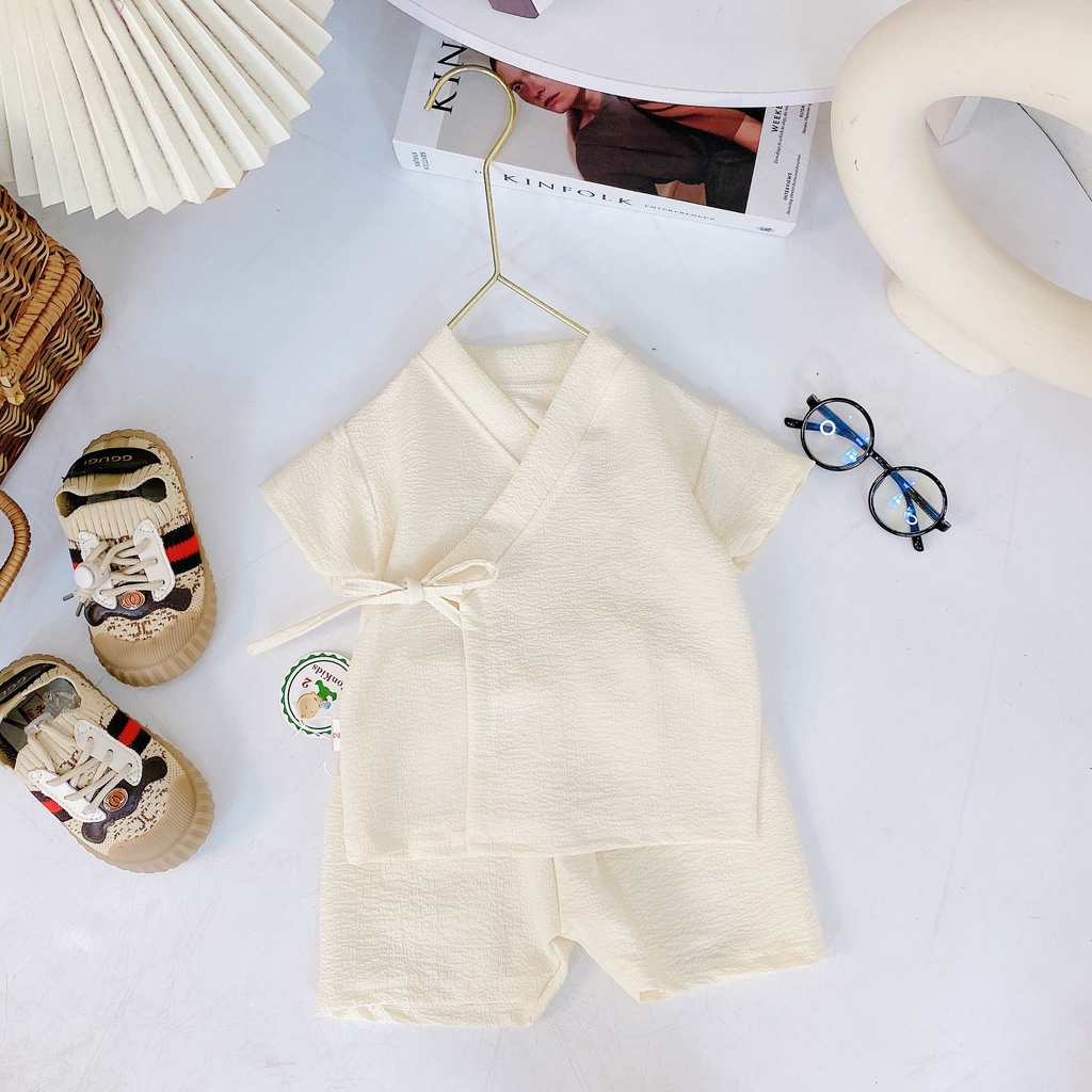 Bộ Yukata đũi cao cấp xuất hàn siêu xinh cho bé trai, bé gái sơ sinh từ 3 đến 12kg hàng cao cấp - BO21