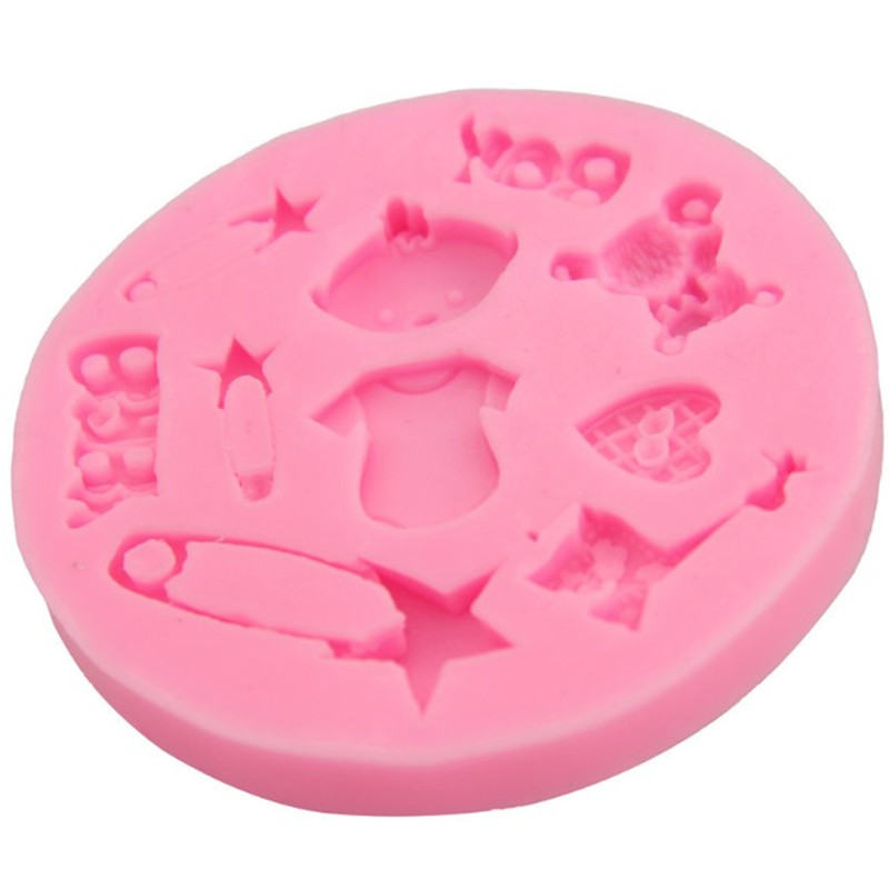 Khuôn Silicone Tạo Hình Bình Sữa Em Bé Trang Trí Bánh Kem