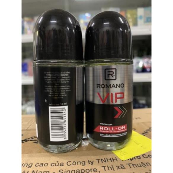 Lăn khử mùi cao cấp Romano Vip sang trọng đẳng cấp kháng khuẩn & khô thoáng cả ngày 50ml | BigBuy360 - bigbuy360.vn