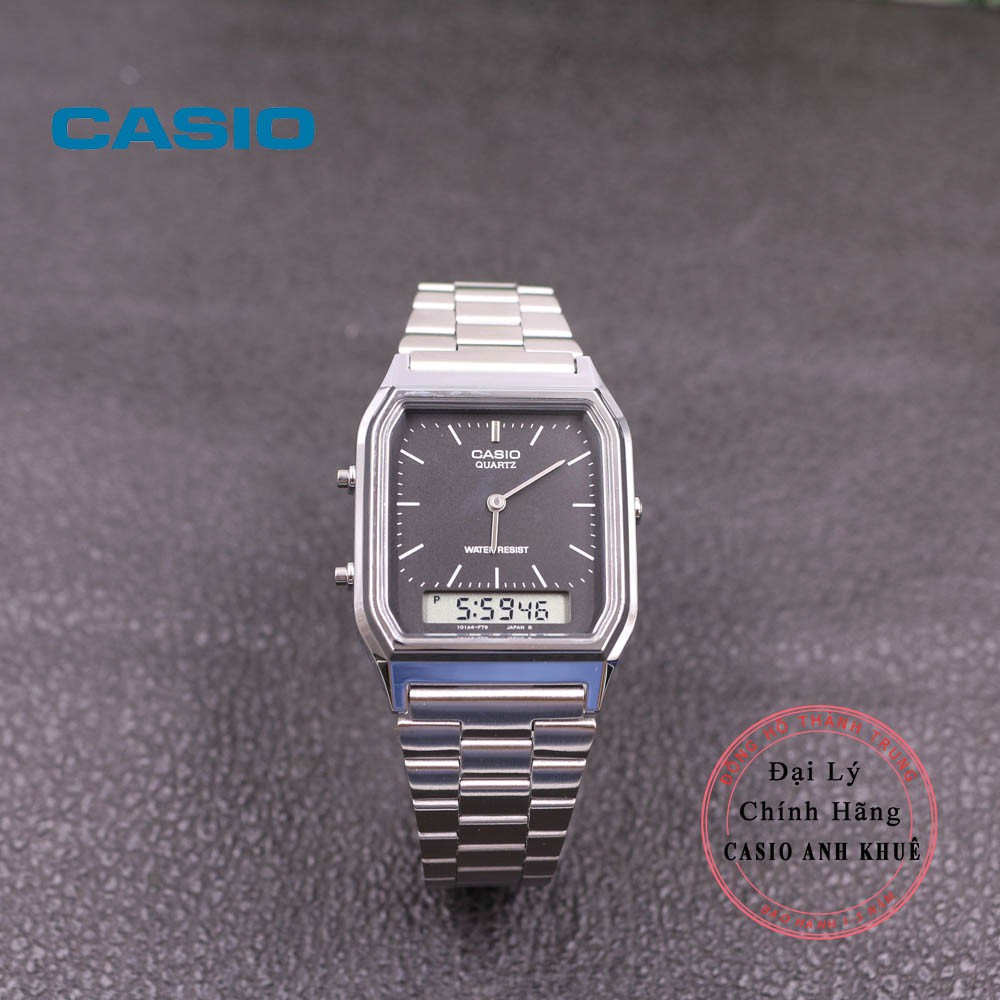 Đồng hồ Unisex Casio Vintage AQ-230A-1DMQ dây kim loại