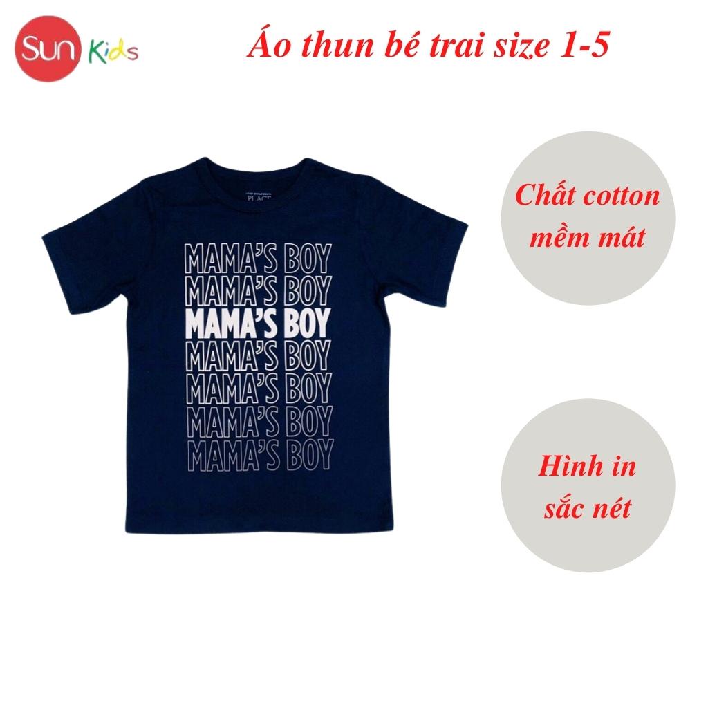 Áo thun bé trai xuất xịn, áo phông cho bé trai, chất cotton, size 1-5 tuổi - SUNKIDS