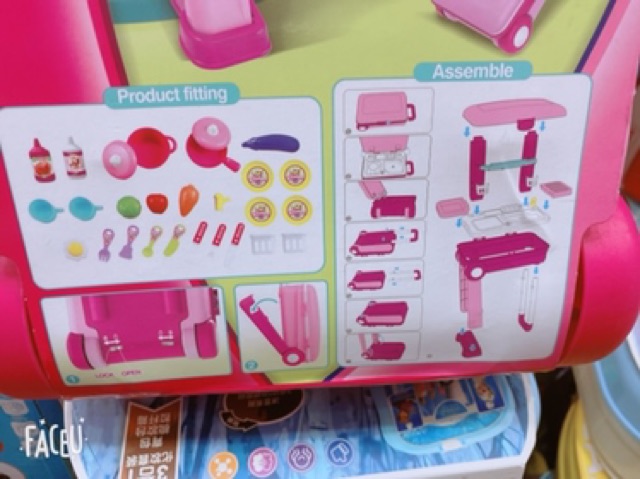 🔥𝐍𝐎𝐖 𝐒𝐇𝐈𝐏🔥 Đồ Chơi Valy Kéo + Bàn Bếp Nấu Ăn  Bé Gái