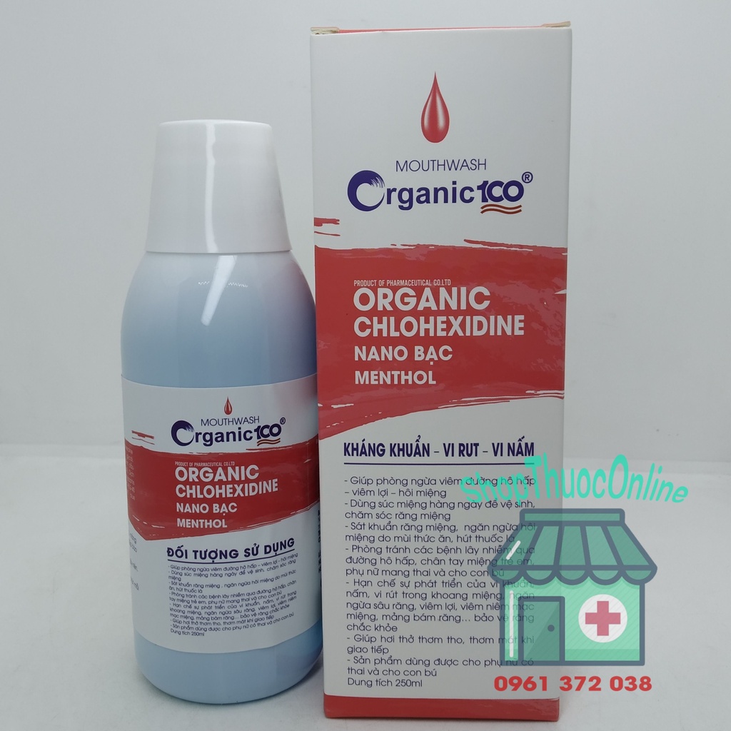 Nước súc miệng Organic 100 chai 250ml