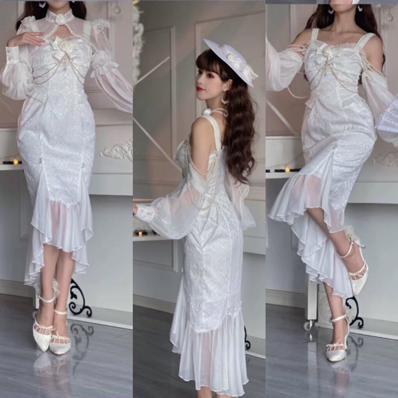 YAS0754-Sườn xám đuôi cá melonshow