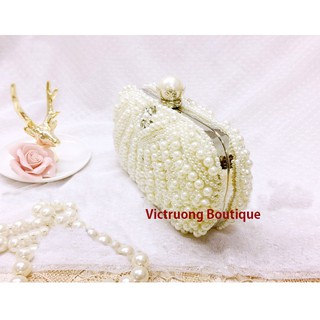 Clutch cầm tay ngọc trai