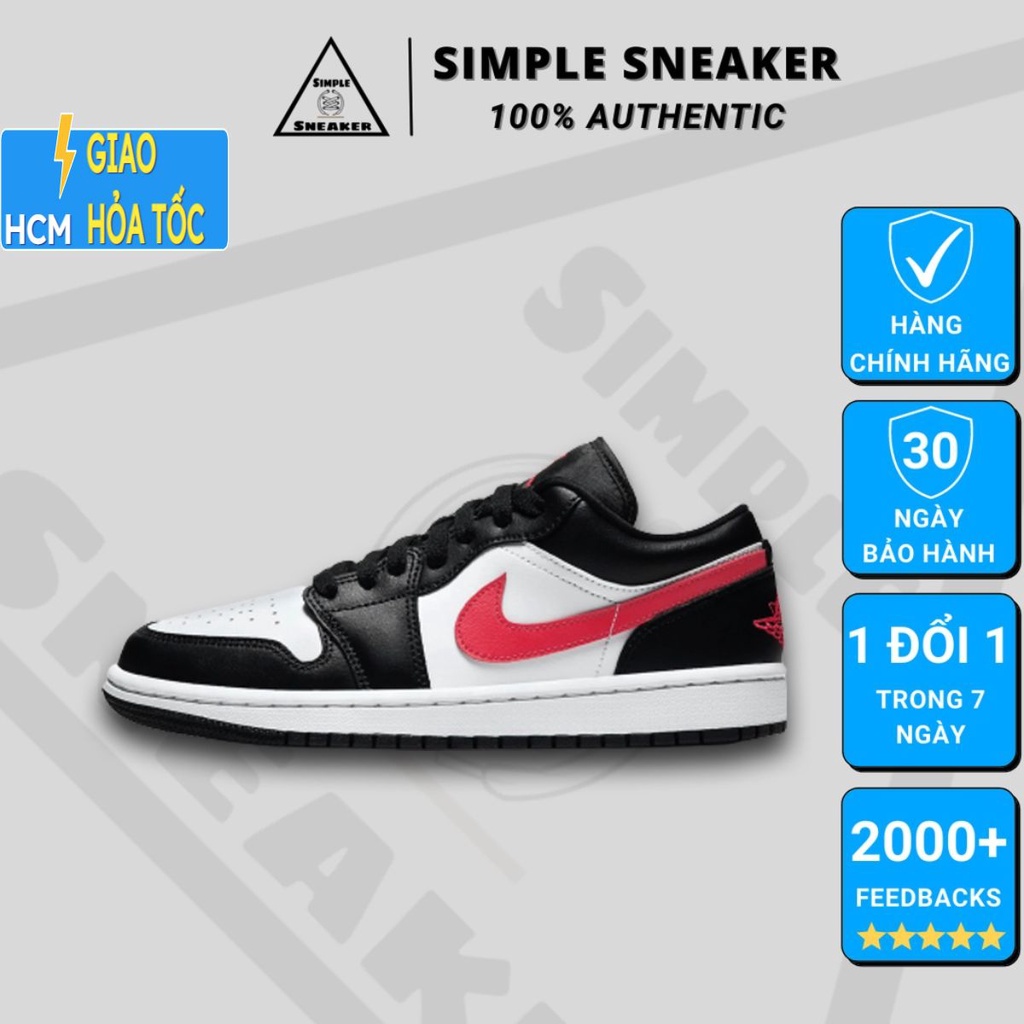 Giày Nike Jordan 1 💙FREESHIP💙 Jordan 1 Siren - Giày Nike Air Jordan 1 Siren Red Cổ Thấp Chính Hãng - Simple Sneaker