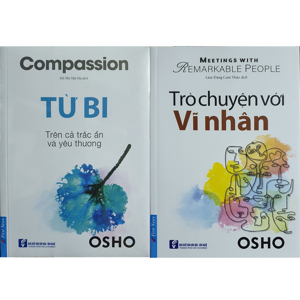 Sách - Combo 2 Cuốn Của Tác Giả Osho: Từ Bi + Trò Chuyện Với Vĩ Nhân [First News]