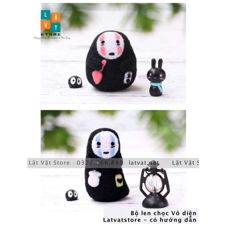 Bộ len chọc Vô diện có hướng dẫn đơn giản cho người mới làm- Needle felting No Face