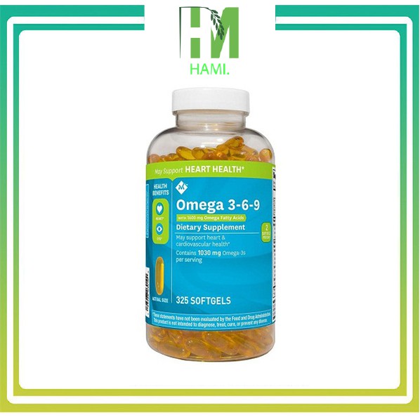 Omega 369, viên uống Omega 3-6-9 Heart Health 325 viên của Mỹ | Thế Giới Skin Care